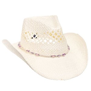 lot 1149 image: MG Womens Straw Outback Toyo Cowboy Hat - Natural