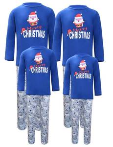 lot 1165 image: Angelaicos Christmas Pajamas Sets Holidays Family Matching Sleepwear Long Sleeve Adult(Blue,Men Medium)