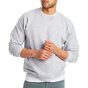 lot 1172 image: Hanes Mens EcoSmart Sweatshirt, Light Steel, XL