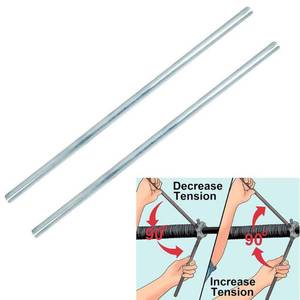 lot 1191 image: Heavy Duty 2 Pack 18 Inch Winding Rods for Torsion Springs, 0.5inch Diameter Steel Winding Bars for Adjusting or Replacing Garage Door Tension Springs with Rubber Handle