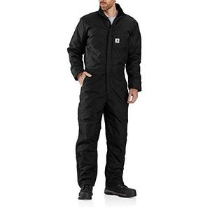 lot 1228 image: Carhartt mens Yukon Extremes Loose Fit Insulated Coverall Work Utility Outerwear, Black, XX-Large US