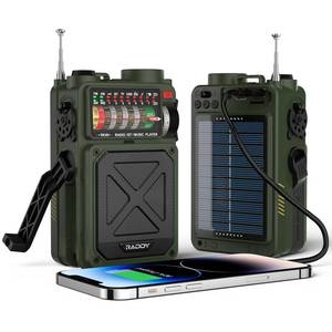 lot 1249 image: Raddy RE40 Portable Shortwave Radio FMAMSWWB Receiver, 4000mAh Emergency Radio with Bluetooth and NOAA Alerts, Pocket Radio Rechargeable