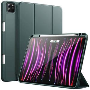 lot 1280 image: JETech Case for iPad Pro 11 Inch 202220212020 Model (4th3rd2nd Generation), with Pencil Holder, Support 2nd Pencil Charging, Slim Tablet Cover with Soft TPU Back, Auto WakeSleep (Misty Blue)