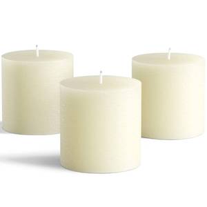 lot 1289 image: Melt Candle Pillar Candles - Unscented Candles for Home, Church, Weddings, & More - 3 x 3, Ivory