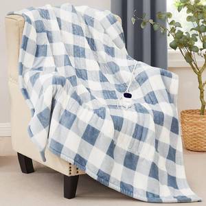 lot 1304 image: Homemate Electric Blanket Heated Throw - 50x60 Ultra Soft Cozy Flannel Heating Blanket with 10 Fast Heat Levels 8 Hours Auto Off Over-Heated Protection ETL Certification Keep Warm in Home Office