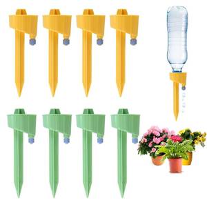 lot 1307 image: Ohayooz Updated Design Self Watering Spikes, Auto Plant Watering Devices with Adjustable Drip Valve, Bevel & Dual Runner Spouts Simple Self Watering Devices for Outdoor Indoor Garden Plants