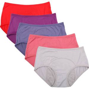 lot 1316 image: YOYI FASHION Bamboo Viscose Brief Menstrual Leakproof Panties US Size M6, Red,Purple,Gray,Denim Blue,Elegance red