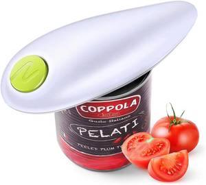 lot 1323 image: One-Touch Electric Can Opener, Smooth Edge Food-Safe Automatic Can Opener Electric Kitchen Fits Almost All Size Cans, Hands Free Battery Can Openers Prime for Seniors with Arthritis