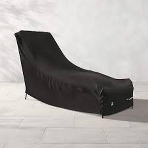 lot 1210 image: Chaise Lounge Chair Cover 80x28in 2pk Black