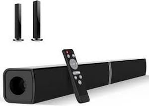 lot 1267 image: MZEIBO Sound Bars for TV 50W with 4 Drivers and Remote Control