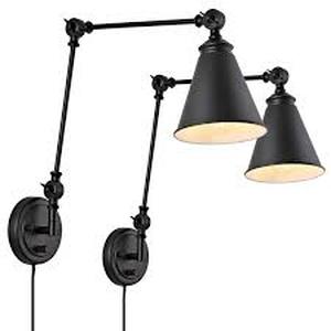 lot 1330 image: Swing Arm Wall Lamp Rustic Farhouse HT-RTH21-02XW