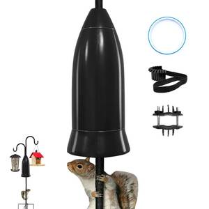 lot 2146 image: Squirrel Baffle for Bird Feeder Pole,Installation Without Removing The Pole,Wrap Around Poles Protect Bird Feeder,Suitable for Shepherd Hooks,Not for Deck Hook