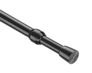 lot 2160 image: MEXAU 1Pack Spring Tension Curtain Rod 26-39 inch Black Adjustable Spring Rod Extendable Tension Rod For Kitchen, Bathroom, Window, Bookshelf,Closet.