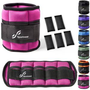 lot 2172 image: Sportneer Adjustable Ankle Weights for Men & Women 3 5 8 10 13 LBS Weighted Leg Weights with Long Straps, Strength Training for Yoga, Walking, Aerobics, Gym 1.4-6.5 lbs Each Ankle, 1 Pair 2.8-13 lbs