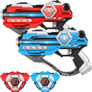 lot 2173 image: Laser Tag Guns Set of 2 Laser Tag with Digital LED Score Display Vests for Teens, Family and Adults Fun,Birthday Gift Toys for Kids Ages 6 7 8 9 10 11 12Year Old Boy & Girls