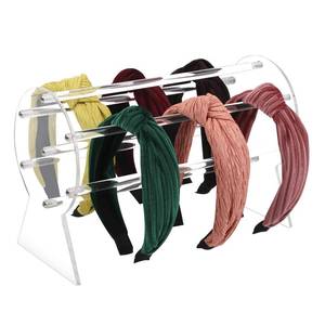 lot 2181 image: AOFLLU Acrylic Headband Holder, Clear Hairband Organizer, Headband Display Stand, Storage Rack for Jewelry Hair Clasp Bangles, Teen Girl Women Gifts