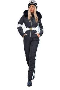 lot 2203 image: Zwurew Womens Winter Onesies Ski Suit Outdoor Sports Waterproof Snowsuit Fur Collar Ski Jumpsuit Coat Small