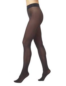 lot 2212 image: HUE Womens Opaque Sheer to Waist Tights, Black, 3