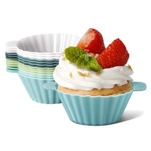 lot 2257 image: Reusable Silicone Baking Cupcake Cups, Upgraded Non-stick Muffin Cupcake Liners Molds Pack of 12