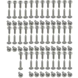 lot 2269 image: XunLiu 100pcs 304 Stainless Steel PWA Round Head with Pad Self Tapping Screws M2.6 12mm