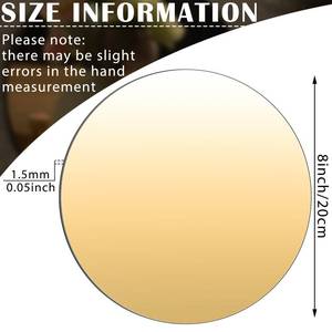 lot 2271 image: Eersida 8 Inch Gold Round Acrylic Mirrors Sheet Acrylic Mirror Plate Self Adhesive Mirrors for Home Wall Decor or Wedding Birthday Valentine Party Supplies Table Centerpiece Decorations(3 Pieces)