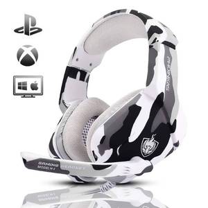 lot 2295 image: PHOINIKAS Gaming Headset for PS4, Xbox One, PC, Laptop, Mac, Nintendo Switch, 3.5MM PS4 Stereo Headset Over Ear Headphones with Noise-Cancelling Mic, Bass Surround - Camo