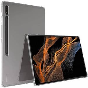 lot 2299 image: Clear Case for Galaxy Tab S8 Ultra 14.6 inch (2022), Rubber Soft Skin Silicone Side Corner Protective Cover for Samsung Galaxy Tab S8 Ultra 14.6 inch Tablet (SM-X900X906- Transparent