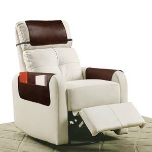 lot 2302 image: NZDWZDN 3 Pcs Headrest Cover for Recliner Chair Recliner Headrest Protector Faux Leather Headrest Cover with Elastic Straps Couch Headrest Cover with Pocket Chair Arm Covers 22.8 x 14.6 in(Chocolate)