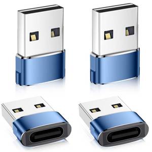lot 2307 image: Temdan 4 Pack USB to USB C Adapter,Type C Charger Cable Power Converter for Apple Watch Ultra iWatch 8 7,iPhone 14 13 12 11 Pro Plus Max,Airpods,iPad 9 10 Air 5 Mini 6,Galaxy S22 -Blue