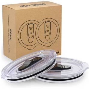 lot 2309 image: Jmoe USA 40oz Lid Replacement For RTIC ONLY  DOES NOT FIT STANLEY 40oz  Only Fits 2019 RTIC, Beast, Ezprogear 40oz Tumblers Only  Slider Lid, Spill Proof, Tritan Plastic, and BPA Free (2-Pack)