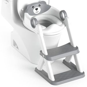 lot 2317 image: Rabb 1st Potty Training Seat, Upgrade Toddler Toilet Seat for Kids Boys Girls, 2 in 1 Potty Training Toilet, Splash Guard Anti-Slip Pad Step Stool