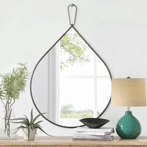 lot 2344 image: Small Mirror for Wall Teardrop Mirror with Gold Metal Framed Modern Wall Mirrors Decorative for Wall Decor Bedroom Living Room Bathroom Mirror