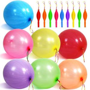 lot 2355 image: LEEZZIZZ Punch Balloons, Thickened Neon Punching Balloon Heavy Duty Birthday Party Favors for Kids Weddings Supply