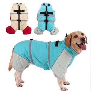 lot 2387 image: ASENKU Warm Dog Coat, Fullbody Dog Jackets Dog Winter Fleece Clothes with Harness Built in, Windproof Dog Snowsuit Reflective Turtleneck Dog Winter Jacet, Dog Puffer Coat for Small Medium Large Dogs