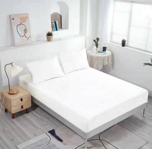 lot 2401 image: NHNHN Fitted Sheet-Deep Pockets-Soft Microfiber-Easy Care-Shrinkage and Fade Resistant-Fitted Sheets Queen Size for Girl Woman Teens Kids-Only 1 Fitted Sheet (Queen, Off White)