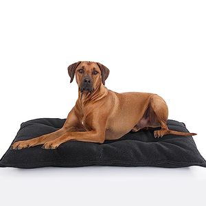 lot 2423 image: MABOZOO Indestructible Dog Beds Chew Proof Dog Crate Pad,Durable Dog Bed for Aggressive Chewers,Tough Washable Dog Mats for Small Puppy,Black Washable Dog Bed for Kennel, 17x23 in
