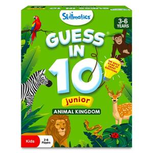 lot 2426 image: Skillmatics Card Game - Guess in 10 Junior Animals for Kids, Boys, Girls Who Love Board Games and Educational Toys, Travel Friendly for Ages 3, 4, 5, 6