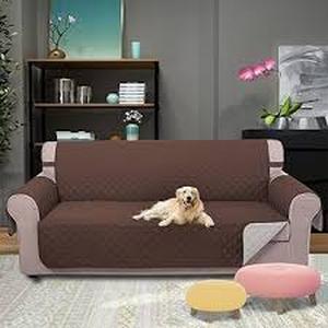 lot 2350 image: Large Brown Couch Cover for Pets