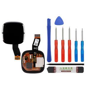 lot 3163 image: Duotipa New LCD Display Touch Screen Digitizer Assembly Replacement for Fitbit Versa 4Fitbit Sense 2 Watch with Technical Repair Tools Kit-Black.