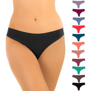 lot 3167 image: Alyce Ives Intimates Womens Laser Cut Thong, Assorted Colors Bulk pack Medium