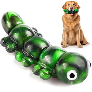 lot 3174 image: Sasadog Dogs Chew Toys for Aggressive Chewers, Long Lasting Dog Toys, Indestructible Dog Toys, Tough Dog Toys, for LargeMedium Dogs Chew, Caterpillar, Green