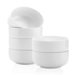 lot 3178 image: Kanwone Porcelain Bowl Set - 32 Ounce for Cereal, Salad and Soup, Bowls for Kitchen, Microwave and Dishwasher Safe - Set of 6, White