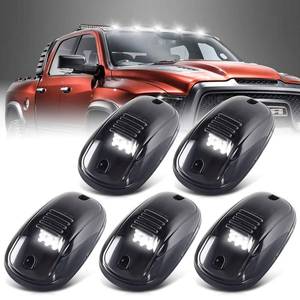 lot 3182 image: nifeida Smoke Cab Marker Lights, Upgrade 12LED White Cab Roof Top Clearance Running Light Replacement for 2003-2018 Dodge Ram 1500 2500 3500 4500 5500 Pickup Truck(5Pack)