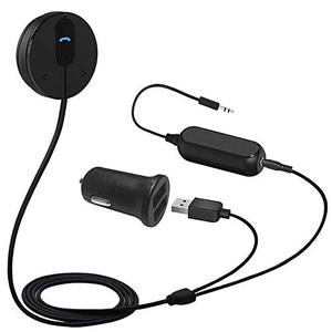 lot 3189 image: BESIGN BK01 Bluetooth Car Kit, Wireless Receiver for Handsfree Talking and Music Streaming with Ground Loop Noise Isolator for Car with 3.5mm Aux Port
