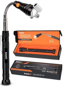 lot 3242 image: RAK Magnetic Pickup Tool Gifts for Men - Telescoping Magnet with LED Flashlight and 22 Inches Extendable Neck - Cool Gadget Gifts for Dad - LED Flashlgiht