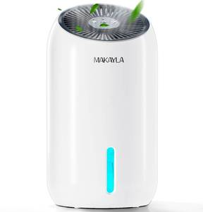lot 3251 image: Dehumidifier for Room under 550 sq ft, 56 oz Large Capacity Water Tank, 2 Working ModesAuto Shut-off, Dual-Semiconductor Quiet Small Dehumidifiers for Home, Bedroom, Basement, Bathroom, Kitchen, RV