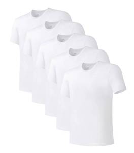 lot 3260 image: DAVID ARCHY Mens Undershirt Bamboo Rayon Moisture-Wicking White T-Shirts Stretch Crewneck Tees for Men, 5-Pack (XL, White)