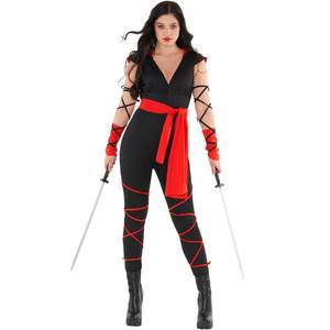 lot 3268 image: Morph - Red Ninja Costume Women - Womans Ninja Costume Adult - Adult Women Ninja Costume - Halloween Ninja Costumes For Women - Dragon Ninja Costume Women - Adult Female Ninja Costume - Size S