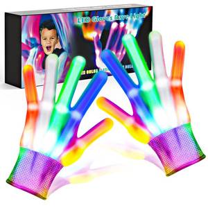 lot 3294 image: Cool Toys LED Gloves,Boys Toys Age 6-8 8-12 Year Old with 6 Flash Mode,Great Stocking Stuffers for Halloween Christmas Birthday Parties,Fun Toys Gift for 6 7 8 9 10 11 12 Year Old Girls Boys(1 Pair)