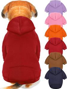lot 3297 image: 6 Pieces Dog Hoodie Dog Clothes Sweaters with Hat, Pet Winter Clothes Warm Hoodies Coat Sweater for Small Dogs Chihuahua (XS)